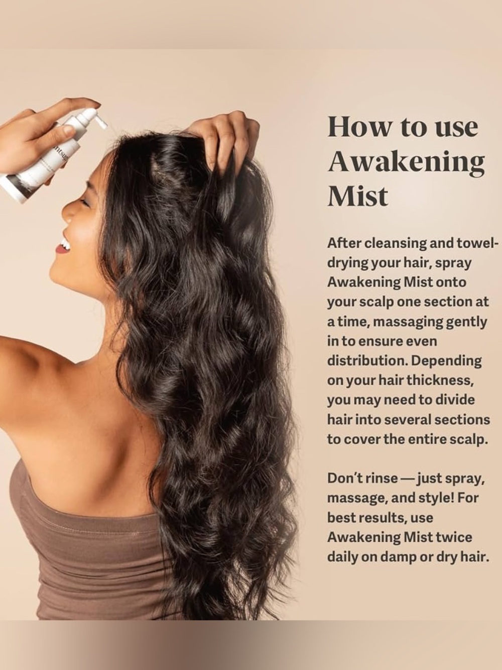 NWT Kintsugi Awakening Mist Scalp Tonic 4 oz / 120 mL - New In Box- Hair Growth - Picture 5 of 11